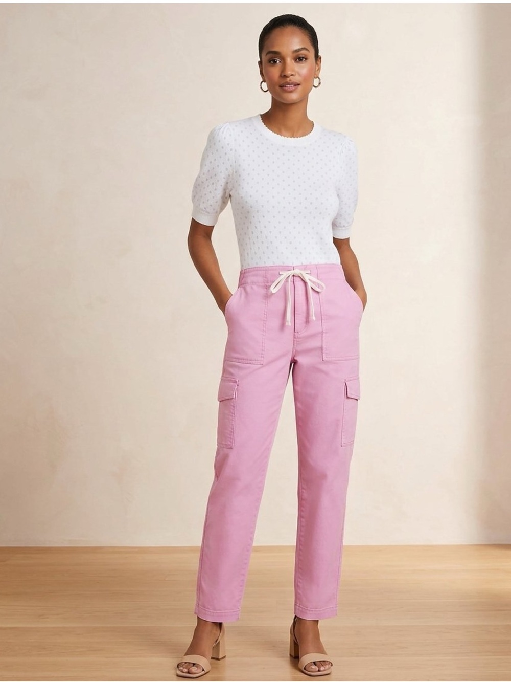 LOFT Short Sleeve Polka Dot Sweater